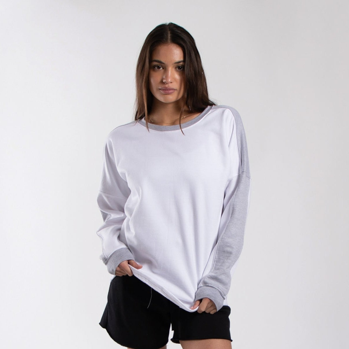 6022 - Women's Panel Crewneck Sweatshirt